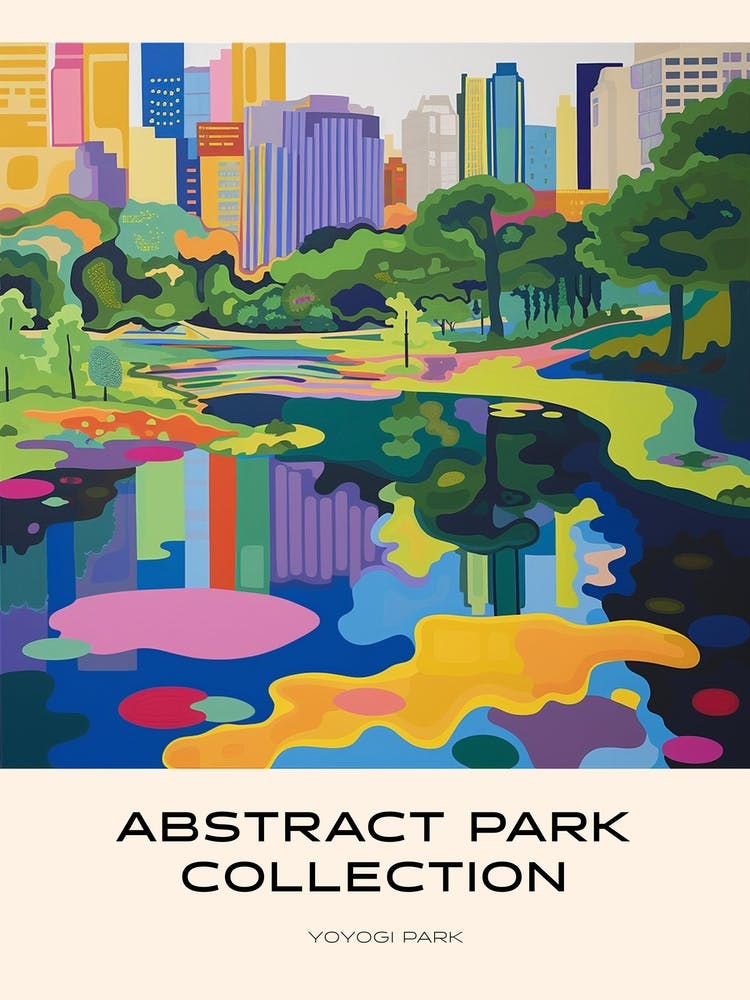 Abstract Park Collection Poster Yoyogi Park Tokyo 1