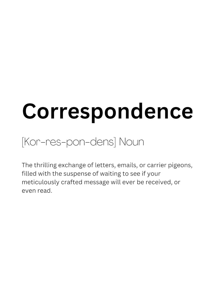 Correspondence Definition Meaning