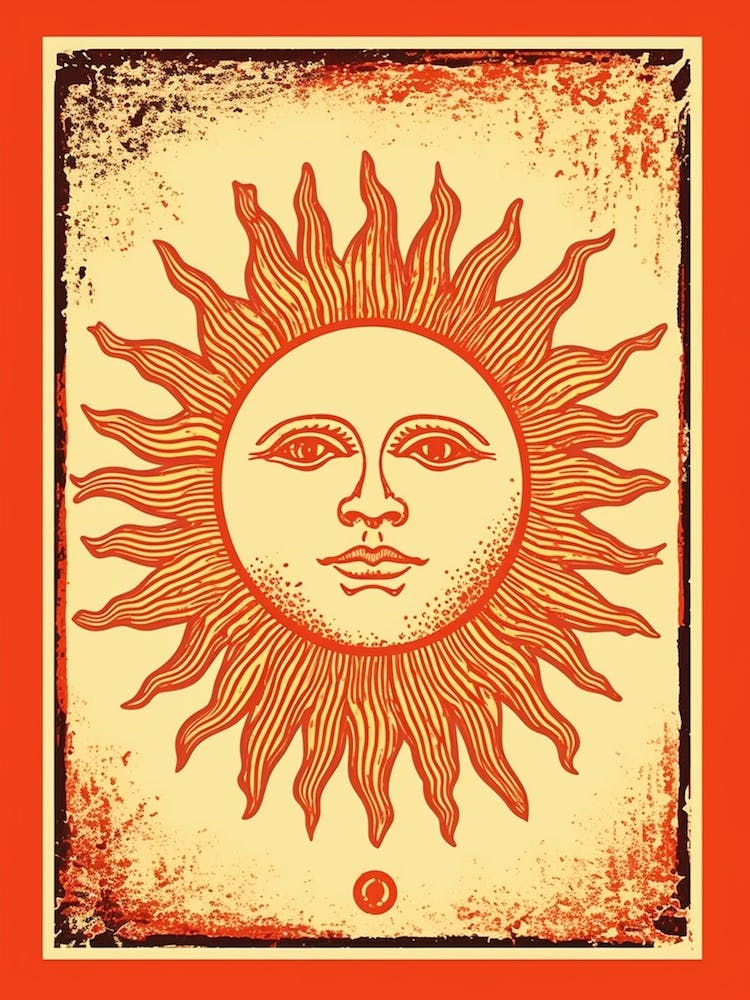 Bold Bright Sun Tarot Card Style 6