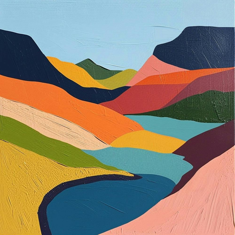 Colourful Abstract Snowdonia National Park Wales 5