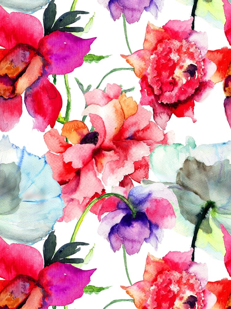 Aquarellblumen