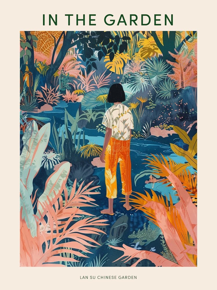 In The Garden Poster Lan Su Chinese Garden Usa 2