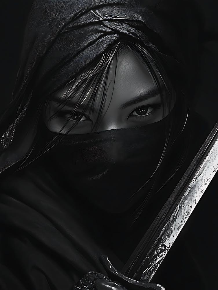 Mystère Belle Fille Ninja 12