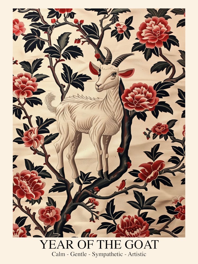 Chinese Lunar Year Of The Goat 3 William Morris Style