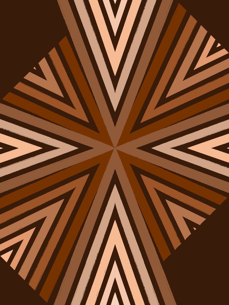 Abstract Geometric Pattern Neutral Brown Shades
