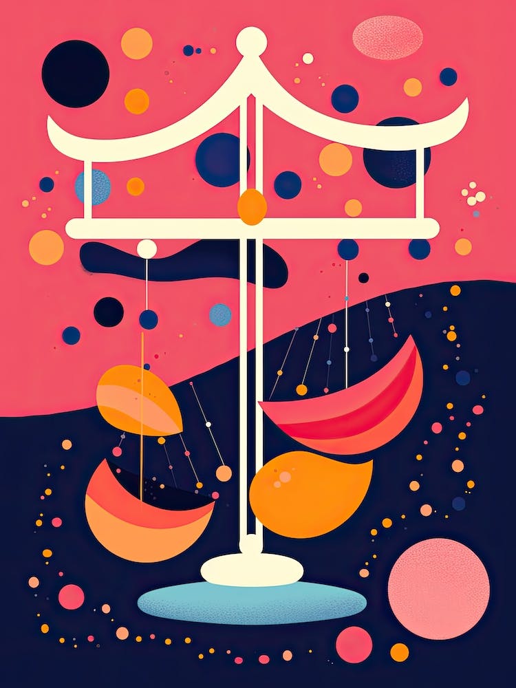 Libra Illustration Zodiac Star Sign 6