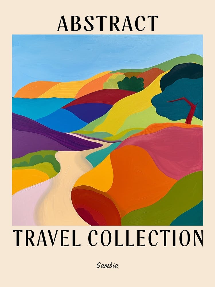 Abstract Travel Collection Poster Gambia 2