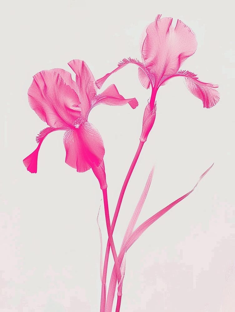 Hot Pink Iris 3