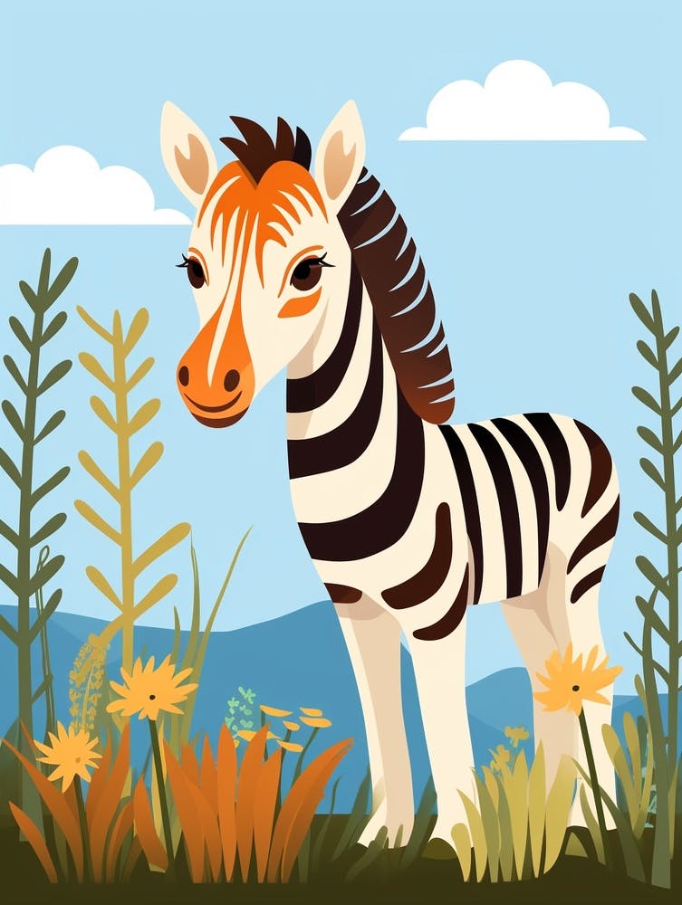 Baby Animal Illustration  Zebra 4