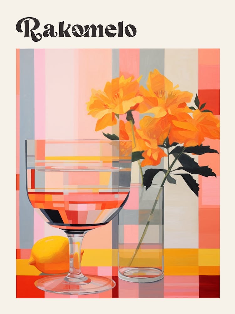 Rakomelo 2 Retro Cocktail Poster