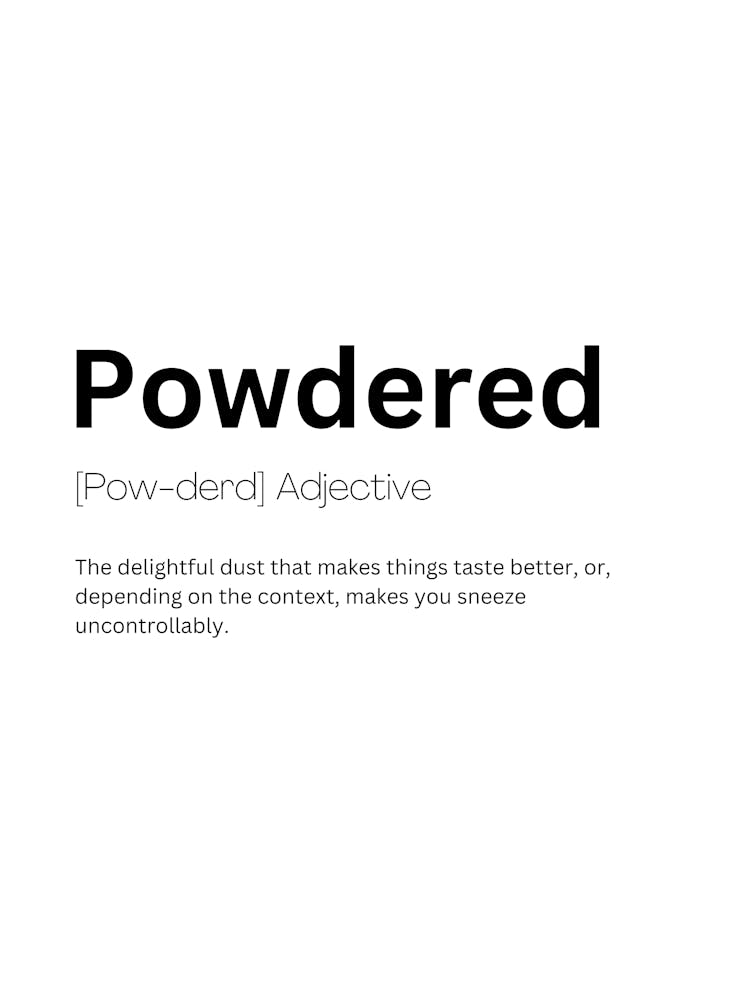Gepuderte Definition Bedeutung