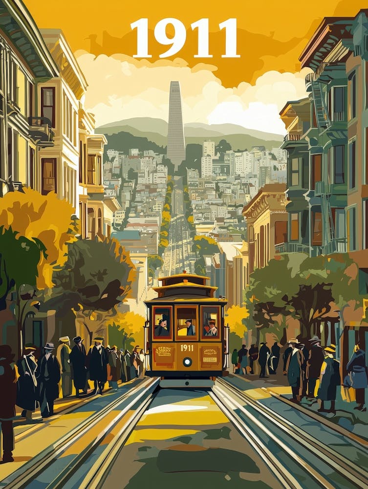 Aihrgdesign A Retro Travel Poster Of San Franciscos First Ele 11c7d08d Ebe8 4ca4 85d8 D03774e1df06 2
