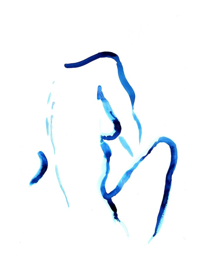 Blue Woman III Line