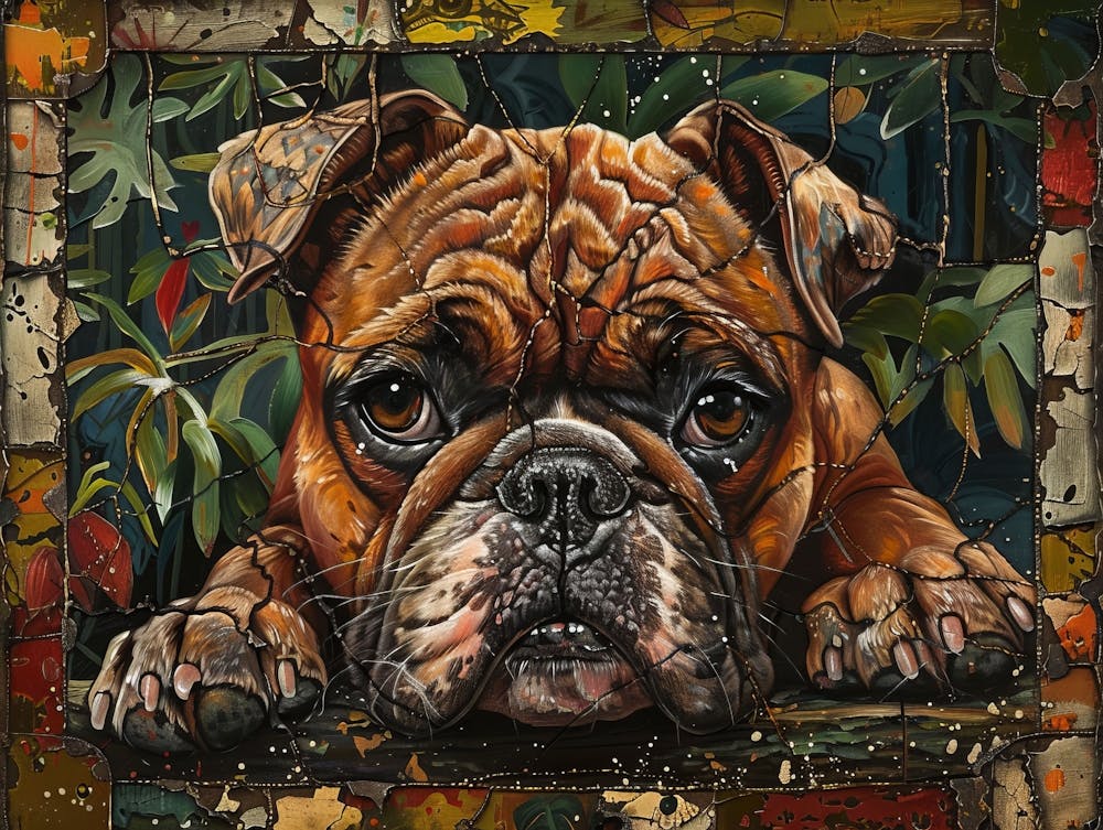 Bulldog Fine Art Porträt 1