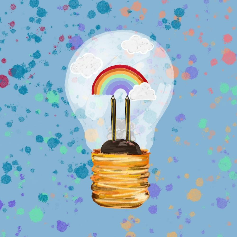 Rainbow Light Bulb