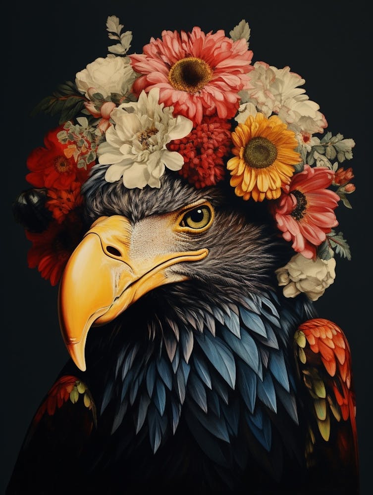 Bird With A Flower Crown Eagle 2