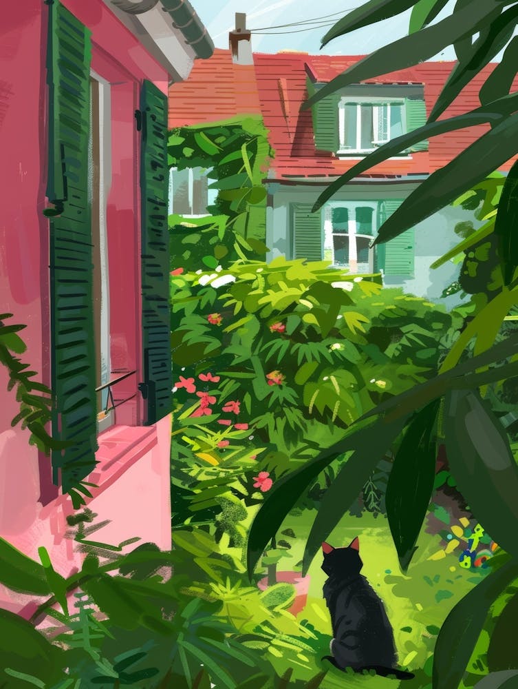 Cat In The Garden 16