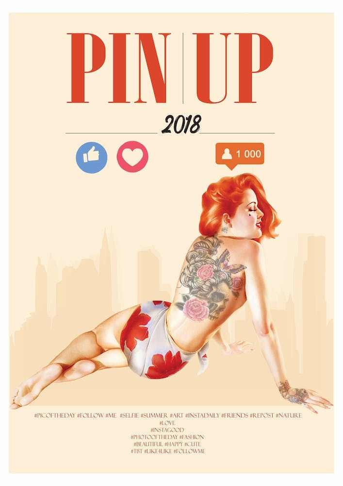 Red Head Modern Tattooed Vintage Pin Up