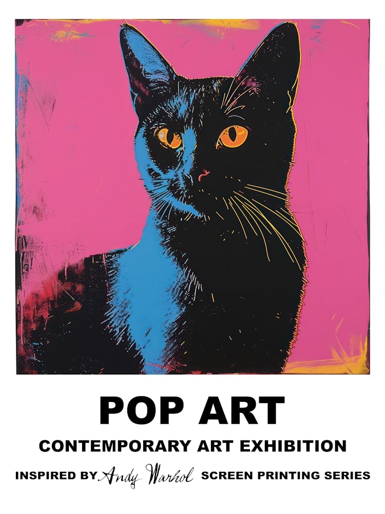 Poster Cat Pop Art 4