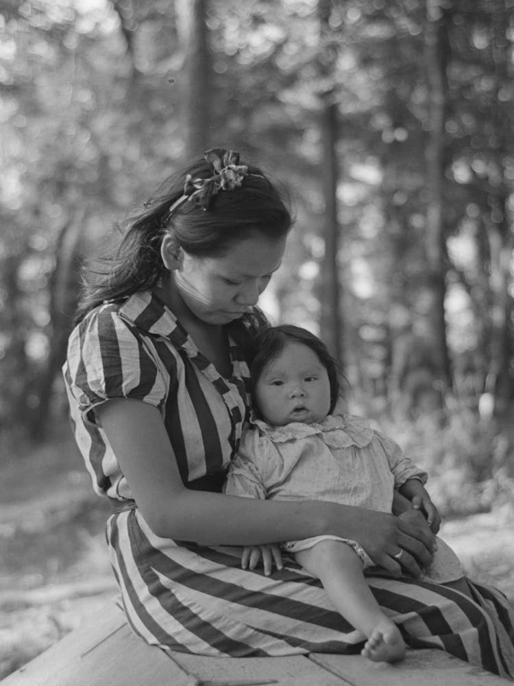 Untitled Photo, Possibly Related To Young Indian Mother And Baby, Blueberry Camp, Near Little Fork