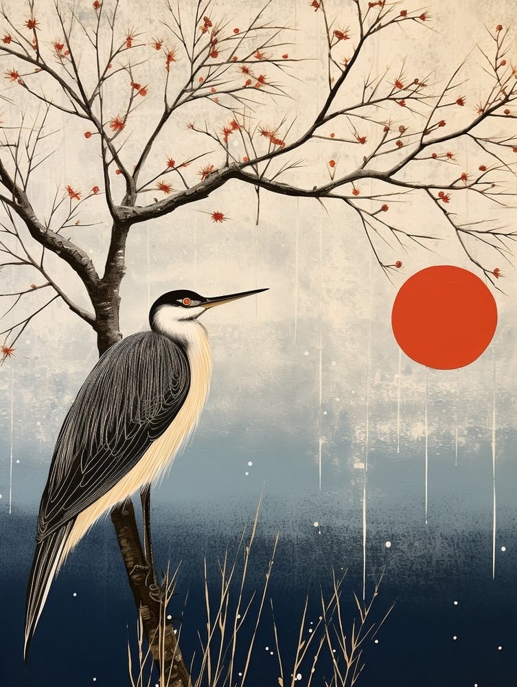 Bird Illustration Great Blue Heron 5