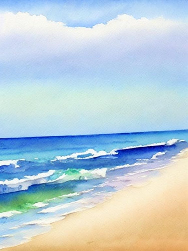 Brighton Beach, Australia Watercolour