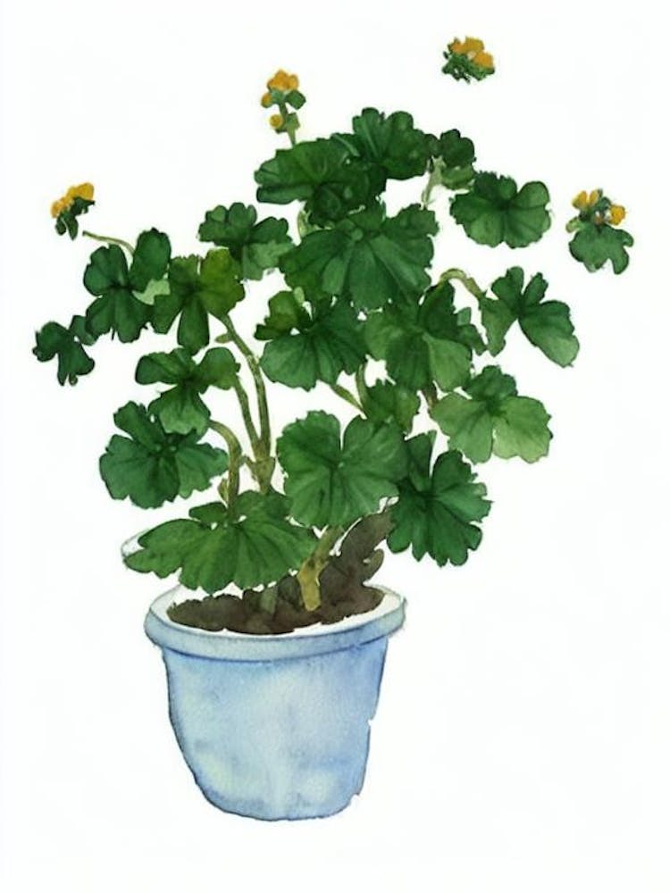 Martha Washington Geranium (Pelargonium Domesticum) Watercolor