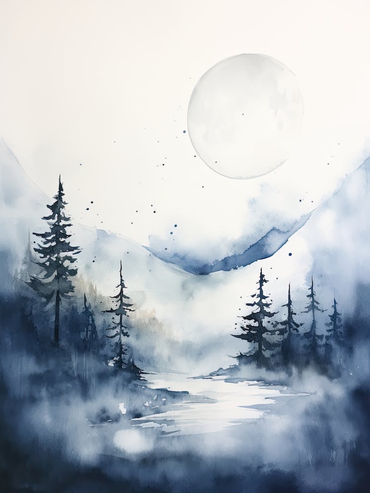 Watercolour Of Hohe Tauern National Park   Austria 0