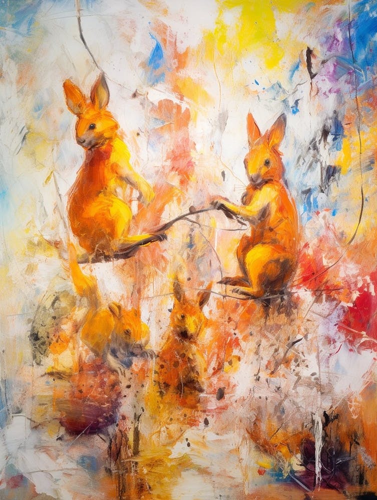 Squirrel Abstract Expressionism 2