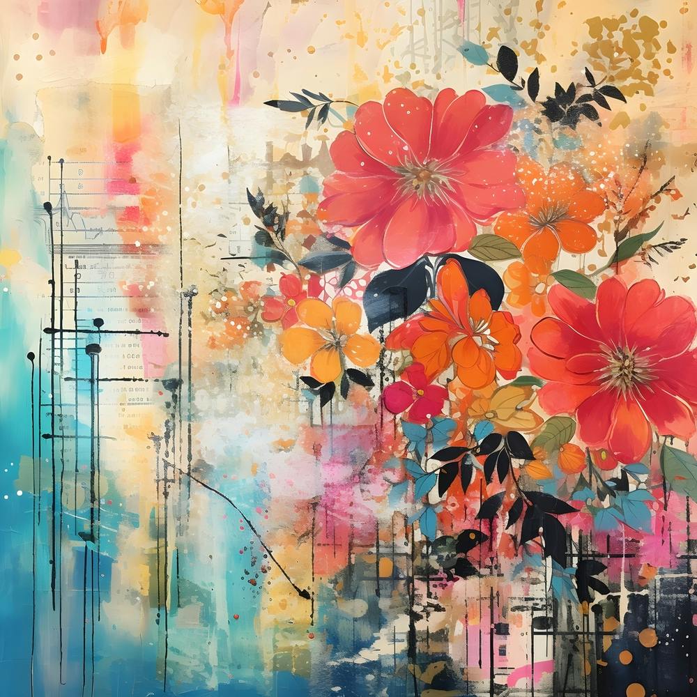 Vintage Bright Flowers 2