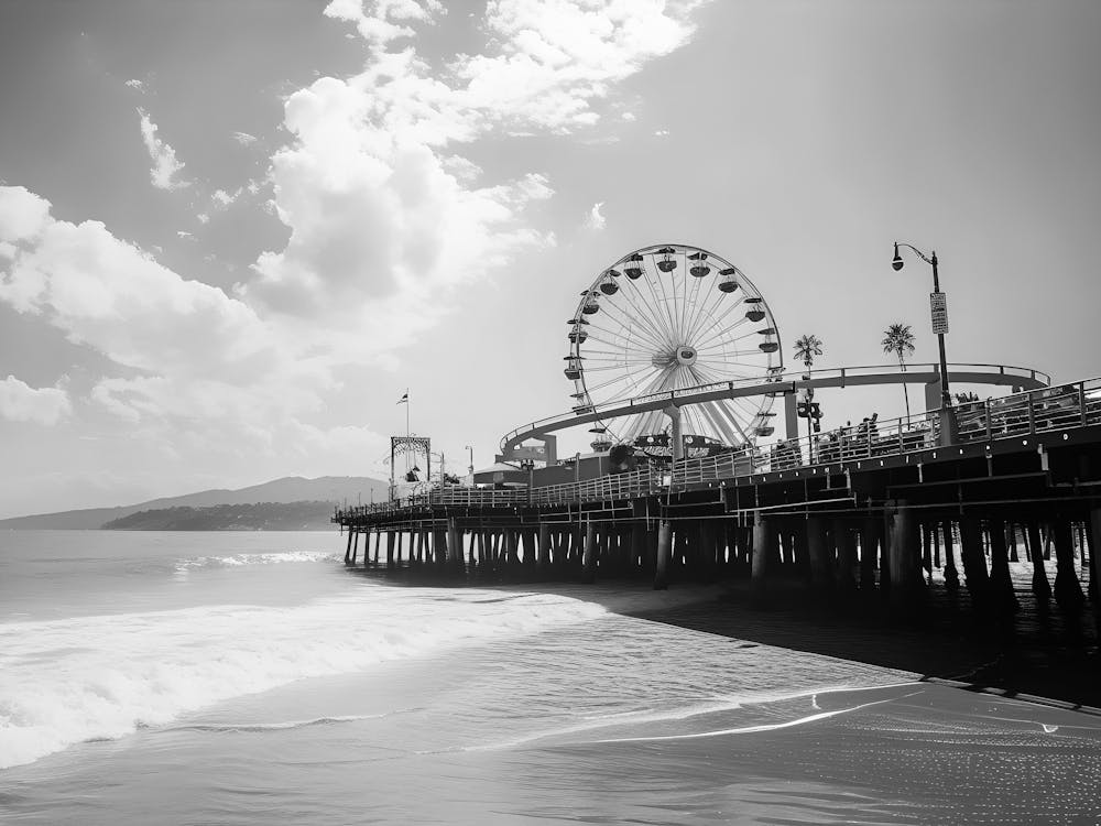 Black And White Pier