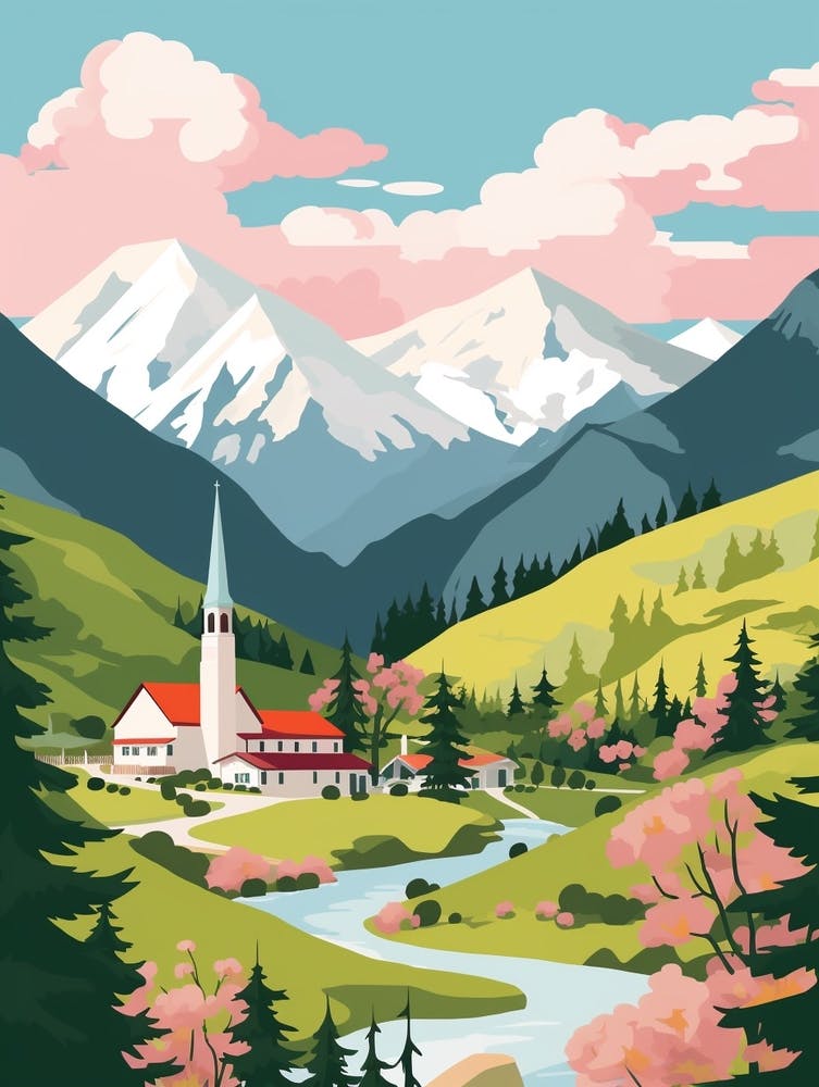 Austria 2 Travel Illustration