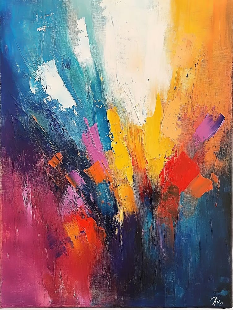 Abstract Painting Colorful Background