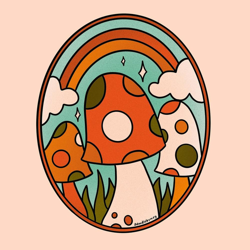 Stained Glass Mushrooms