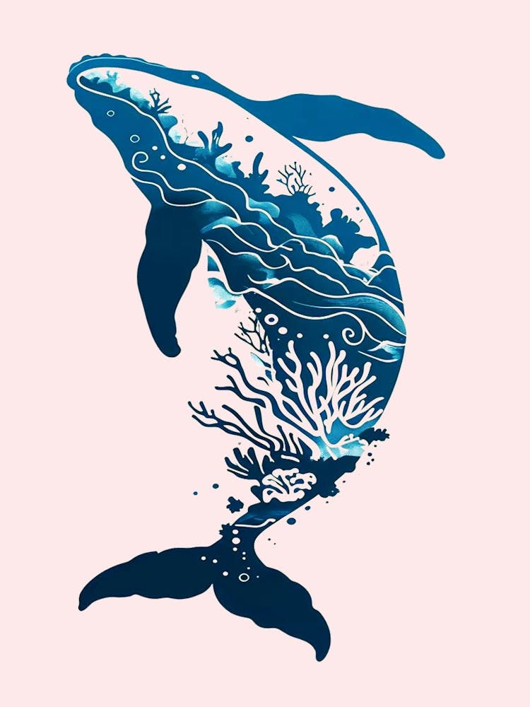 Blue Whale Animal Silhouette Trending Now