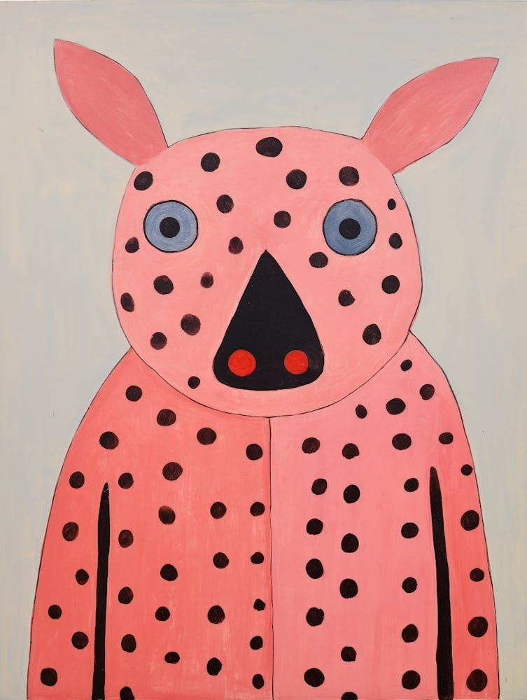 Pink Polka Dot Pig