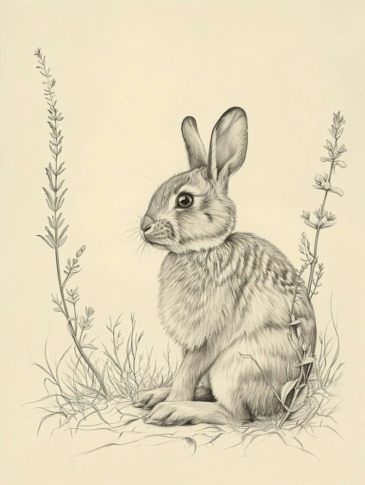 Californian Rabbit Drawing 1