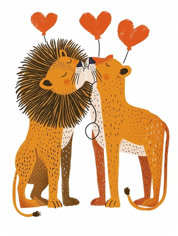Barbary Lion Rituals Clipart 2