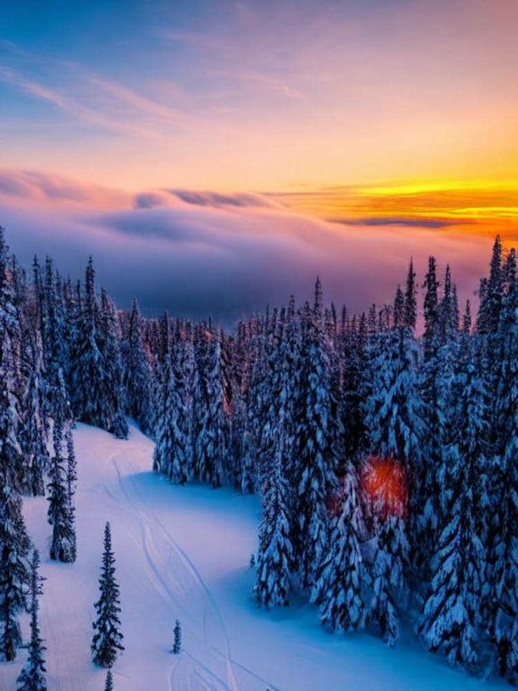 Åre, Sweden Sunrise Skiing Poster