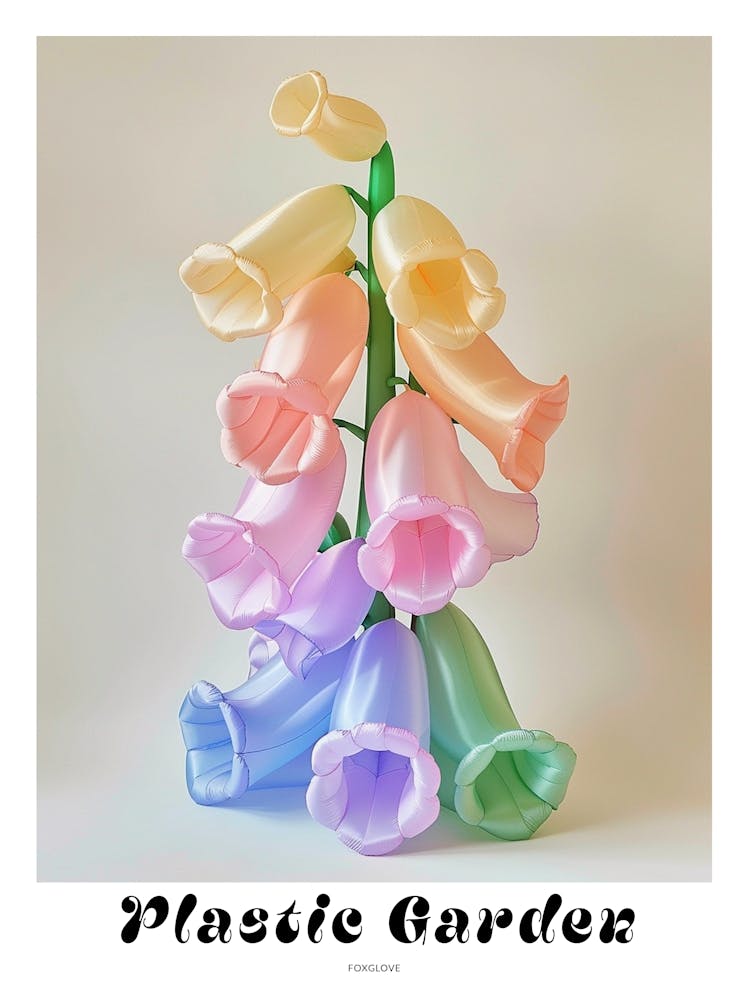 Dreamy Inflatable Flowers Poster Foxglove 1