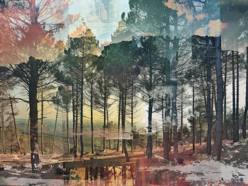 Forest Collage Vintage 9