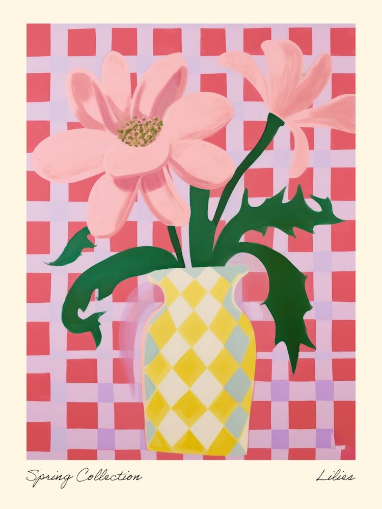 Spring Collection Lilies Flower Vase 4
