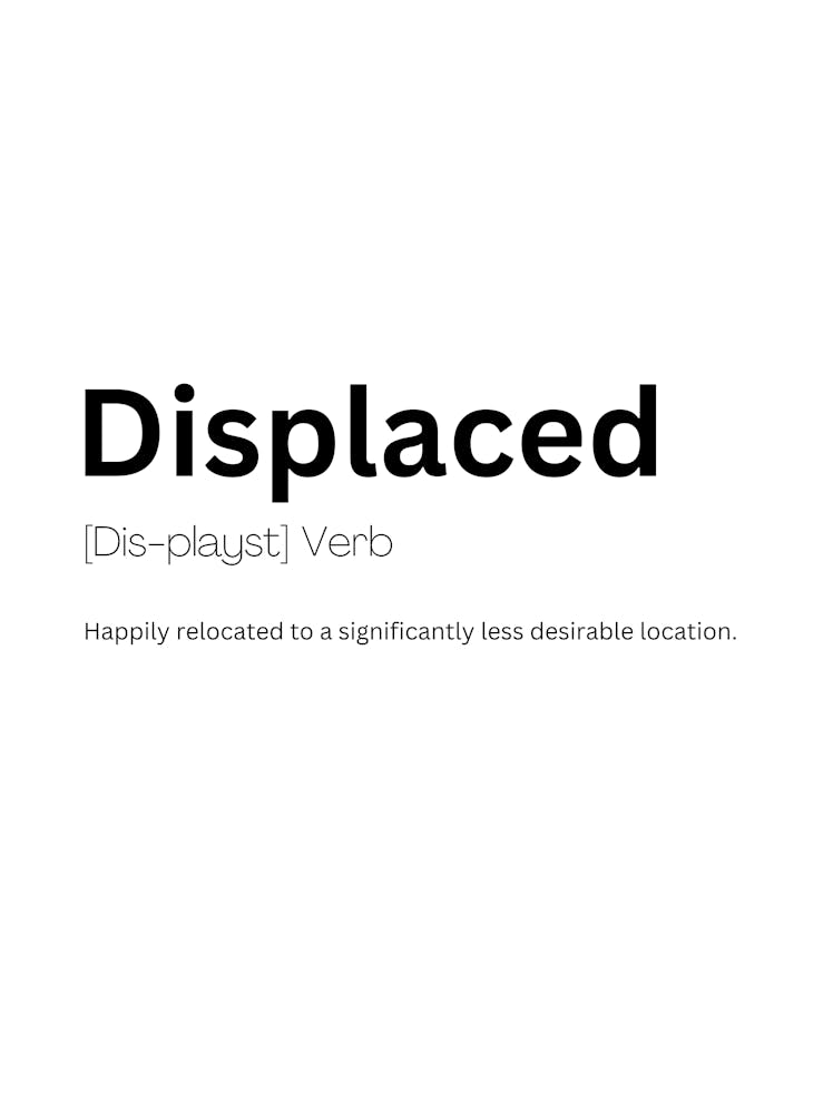Displaced Definition Bedeutung 1