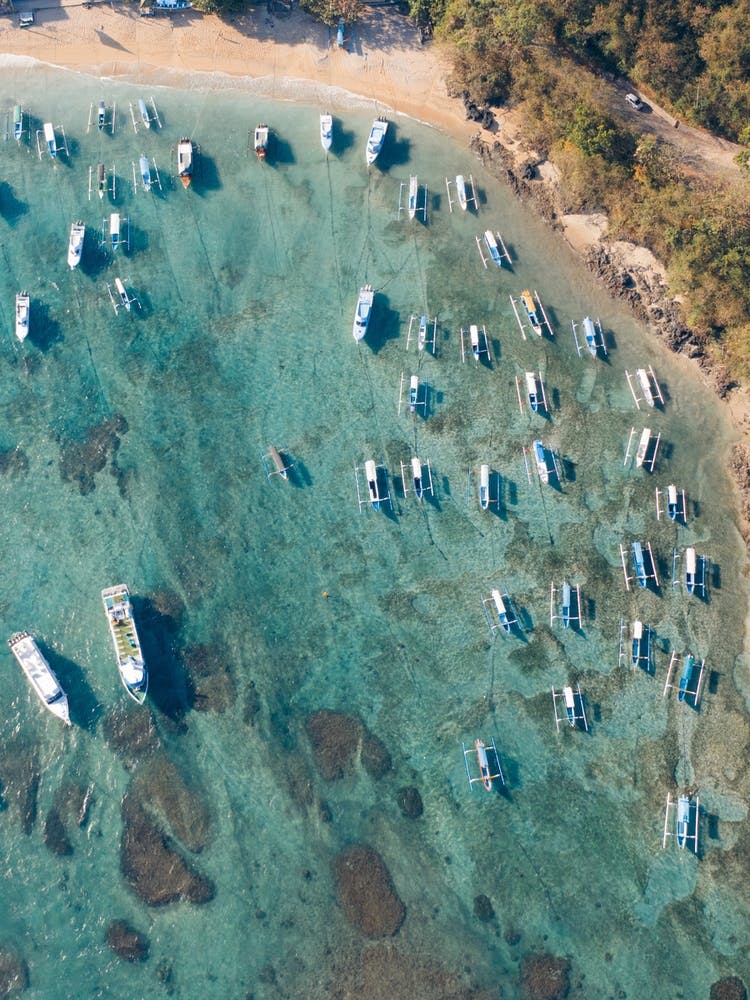 Bali Indonesia Port Boats