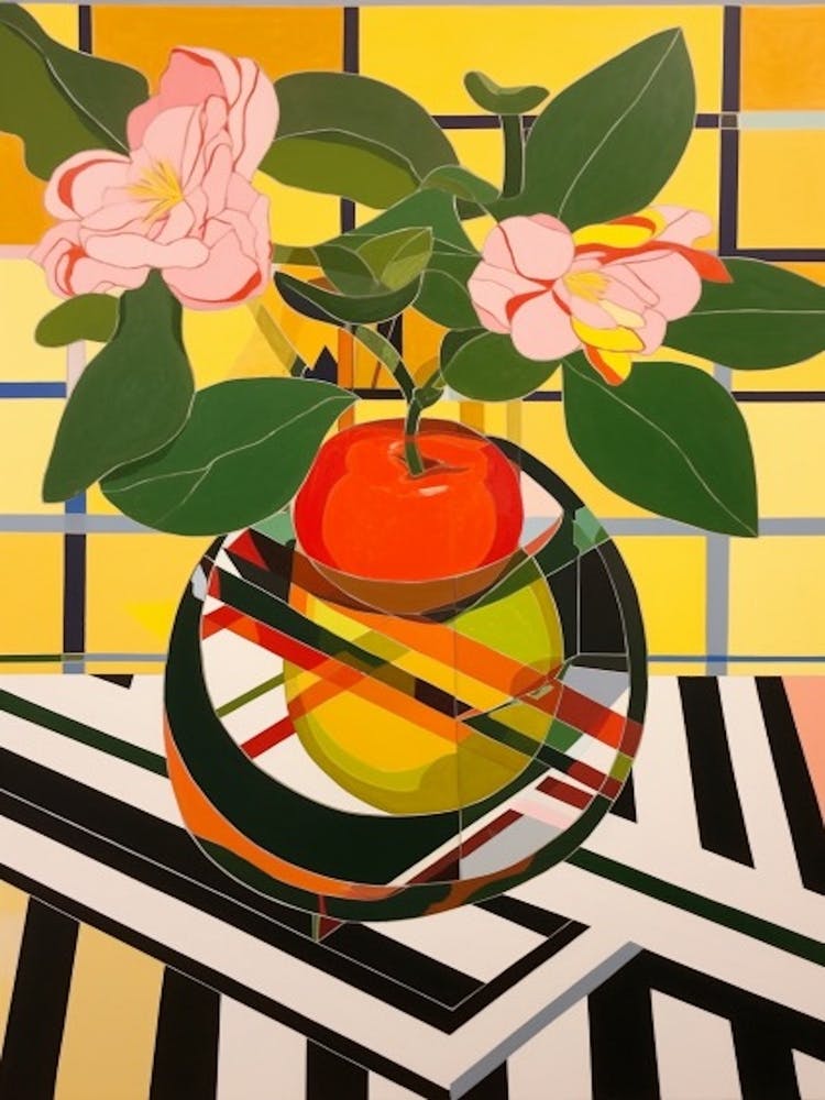 Apple Flower Still Life  3 Abstract Expressionist
