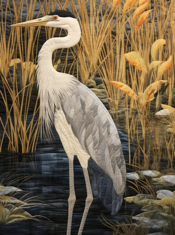 Heron In The Marsh