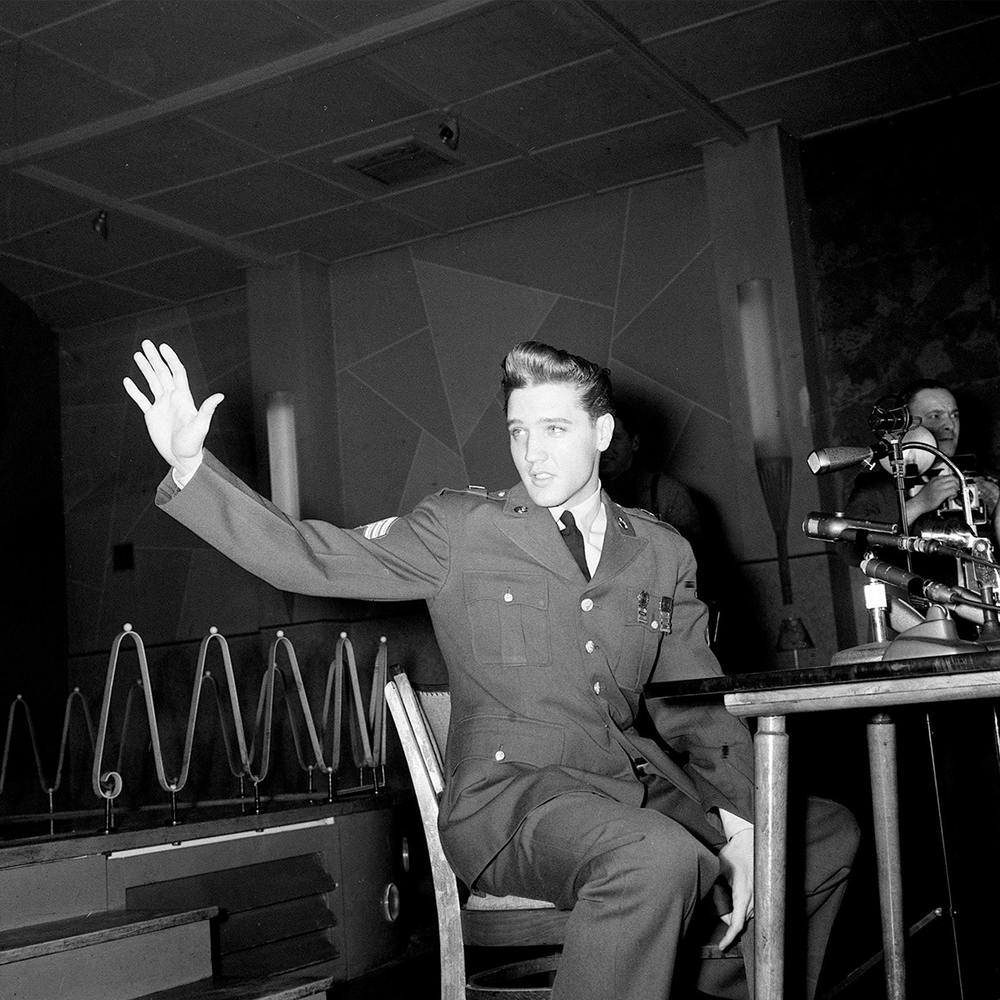 Elvis Presley Wearing Army Uniform, 1960