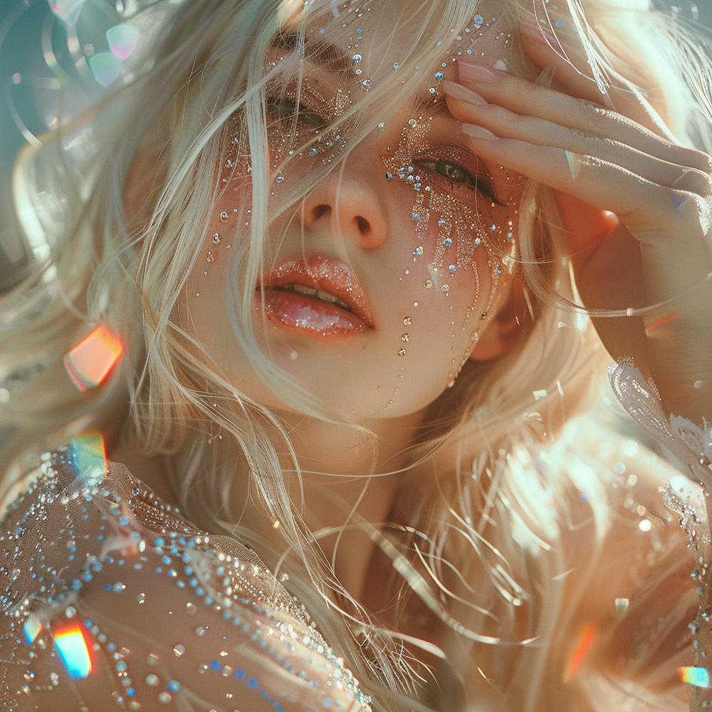 Woman In A Crystal Dress
