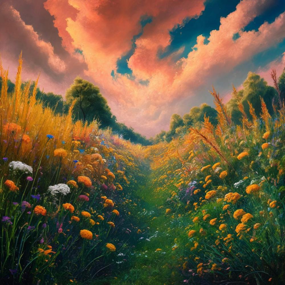 Vibrant Meadow Dreamscape