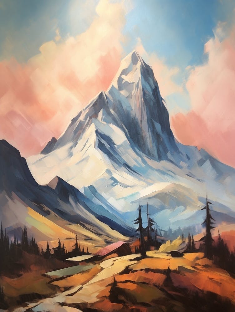 Mount Logan Canada 3 Peinture de montagne